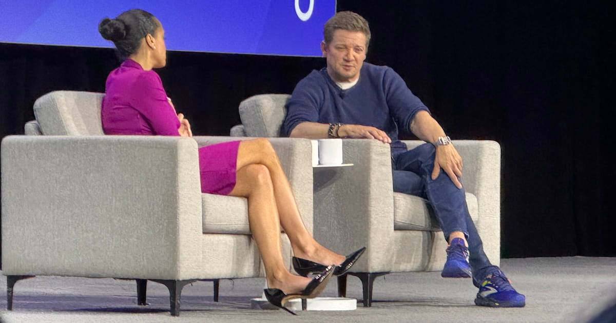 ABC News Live anchor Lindsay Davis and Oscar-nominated actor Jeremy Renner ABC News Live anchor Lindsay Davis and Oscar-nominated actor Jeremy Renner