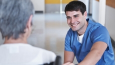 Healthcare professional consulting with a patient