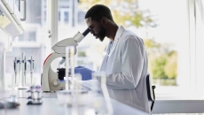 Lab technician at work