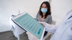 Patient and provider examine digital health metrics