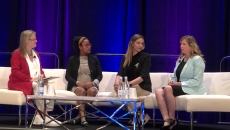 Moderator Shelley Price with Shannon Harris, Jaclyn Sanchez and Carolyn Sun