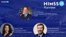 Scott McKeithen, Marleen Welsh and Charles Baschnagel of the Department of Defense Chief Digital and Artificial Intelligence Office