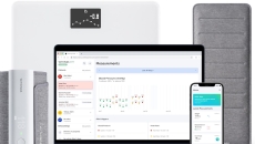 The Withings RPM platform with its connected tools in including a scale and blood pressure cuff