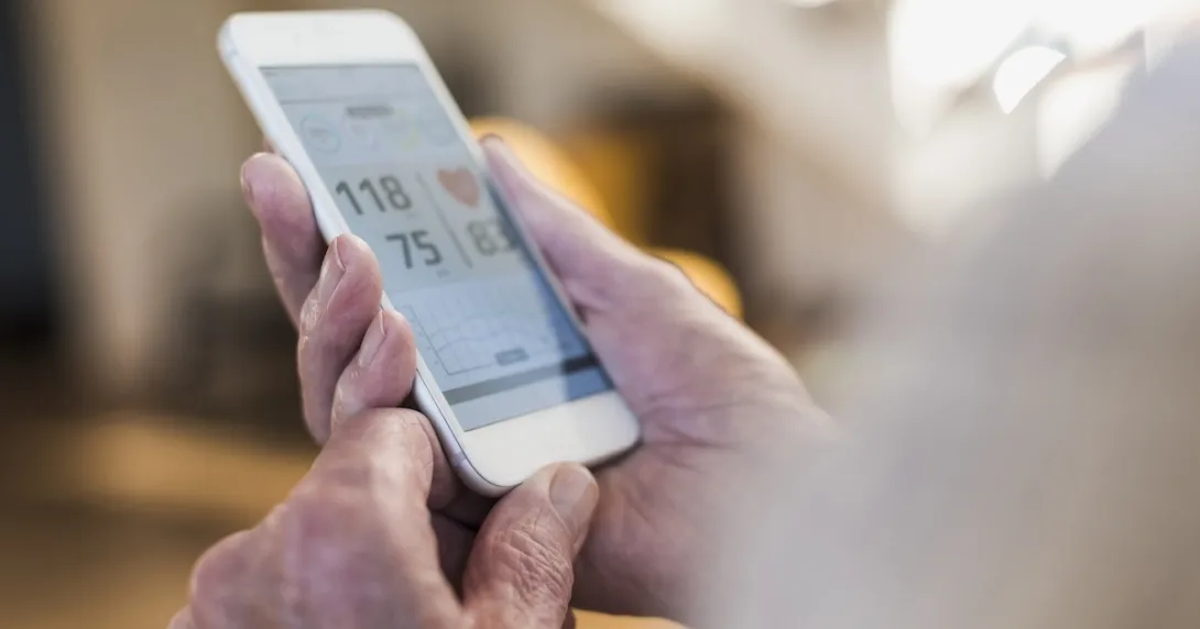 Smart phone with blood pressure readings 