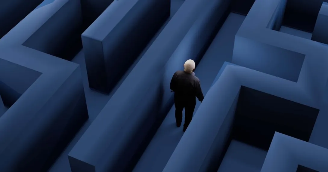 Man in a maze