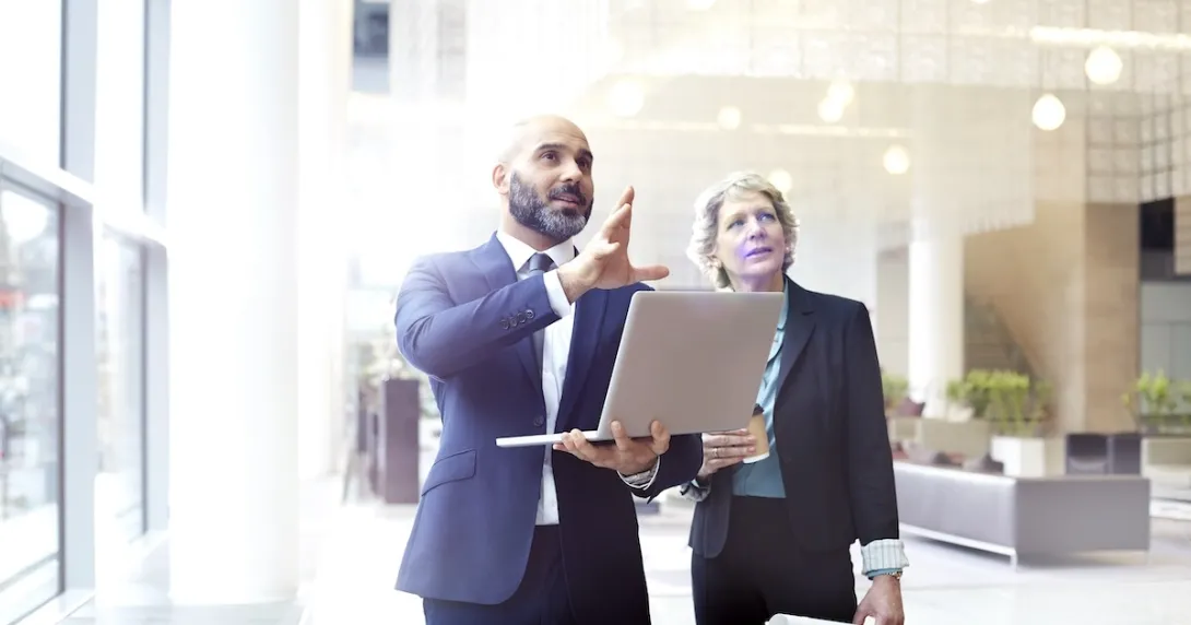 Executives in an office building 