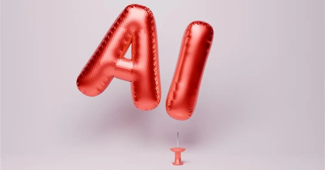 Digital representation of an AI bubble