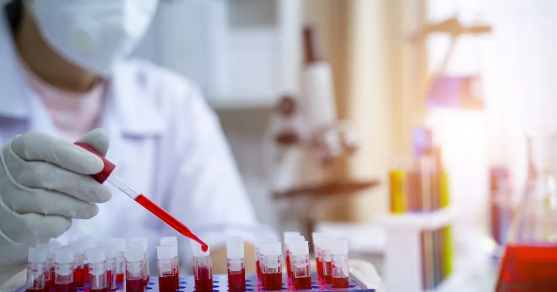 Lab technician at work