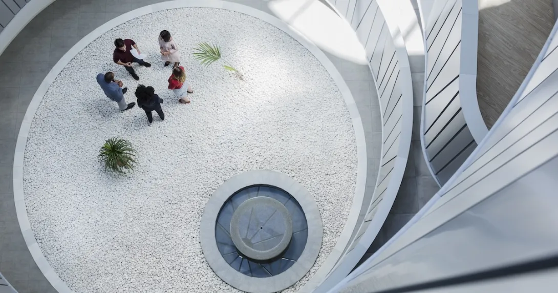 People gathered in a conference