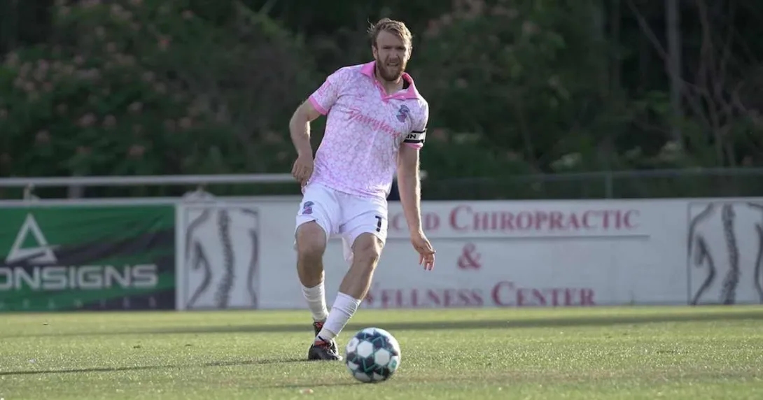 Connor Tobin on the field