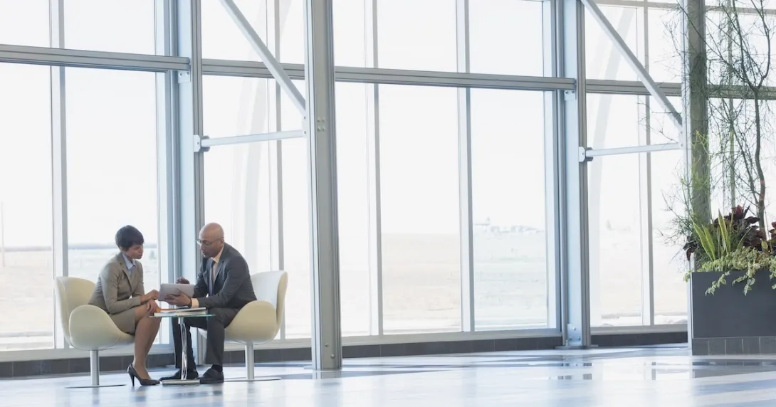 Executives conferring