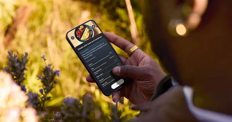 Person looking at a cell phone