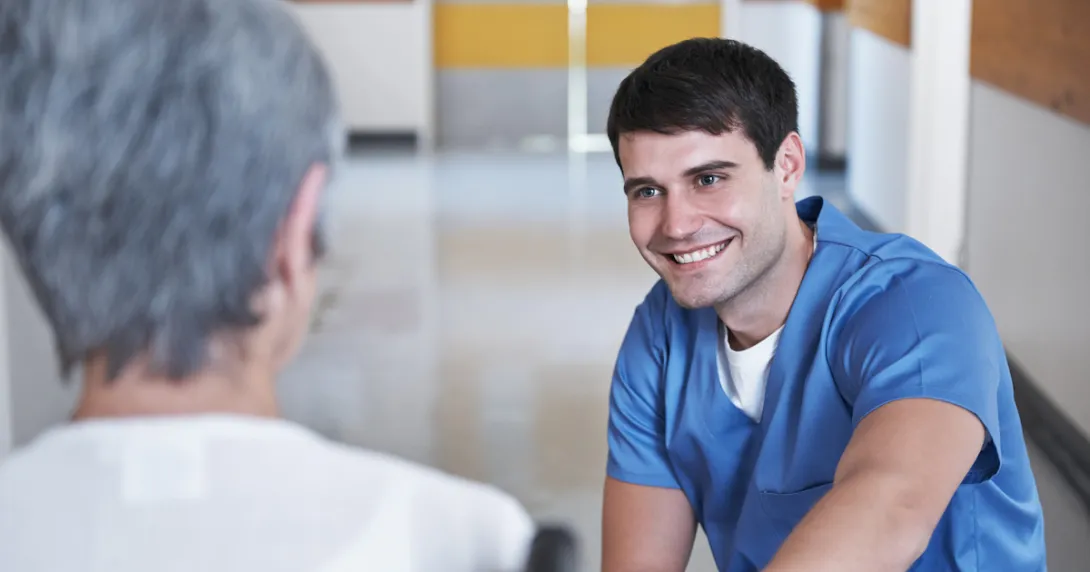Nurse with elderly person
