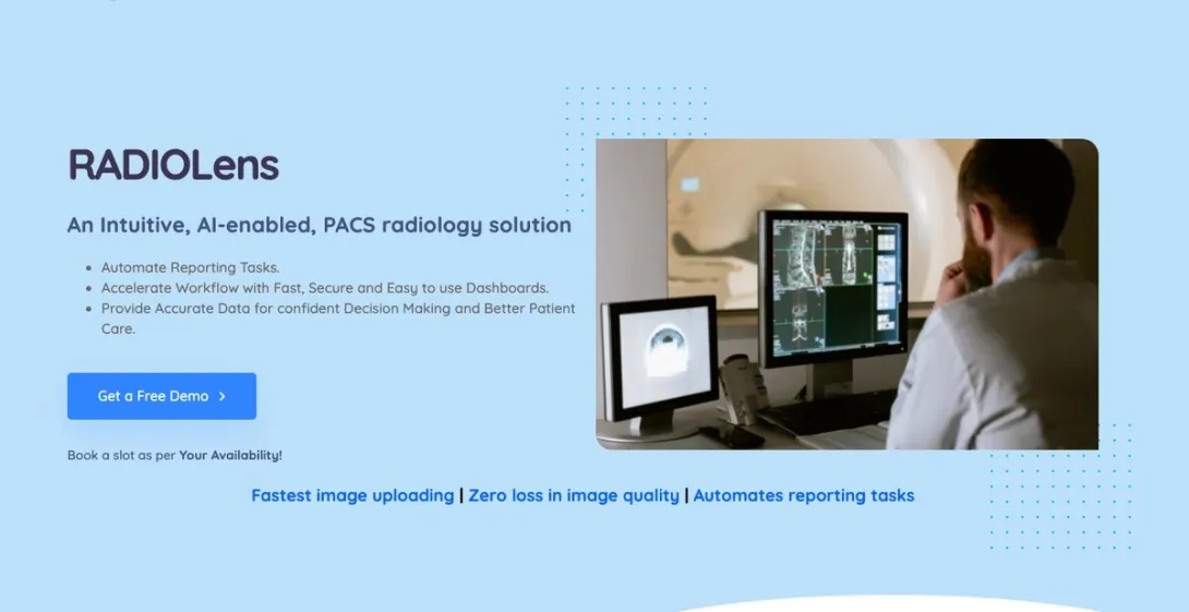 Synapsica's AI-enabled PACS radiology solution Radiolens