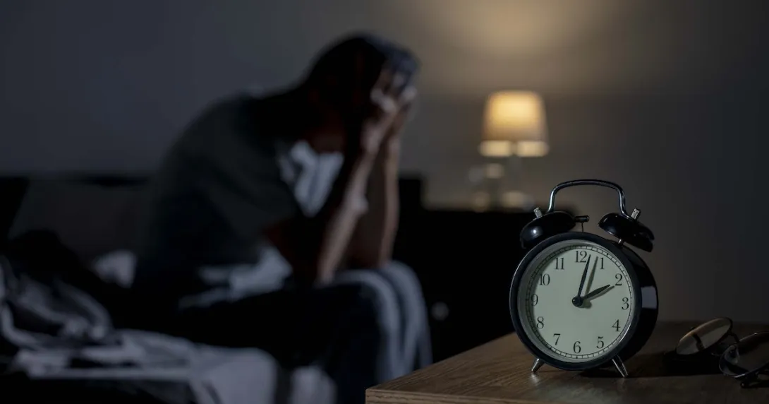 Person unable to sleep in the middle of the night