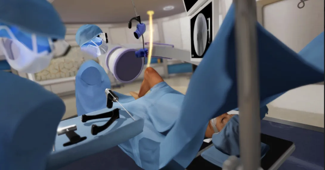 A view of a surgery in Osso VR
