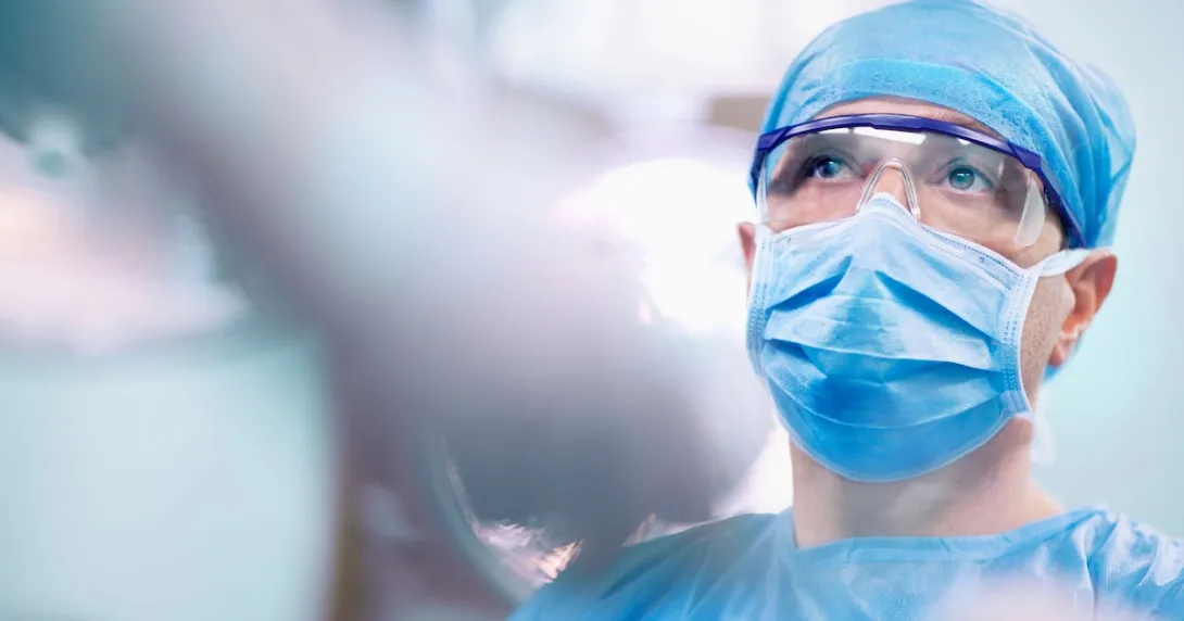 Healthcare provider in scrubs